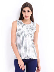 Tokyo Talkies Women White Printed Top