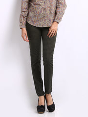 Tokyo Talkies Women Olive Green Printed Veronica Slim Fit Jeans