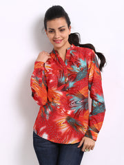 Tokyo Talkies Women Red Printed Top