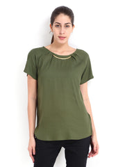 Tokyo Talkies Women Green Top