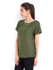 Tokyo Talkies Women Green Top
