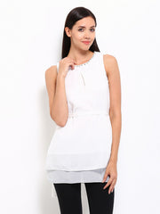 Tokyo Talkies Women White Tunic
