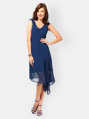 Tops and Tunics Navy Blue Hi-Low Dress