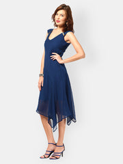 Tops and Tunics Navy Blue Hi-Low Dress