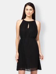Tops and Tunics Black Fit &amp; Flare Dress