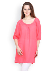 Tops And Tunics Women Coral Pink Tunic
