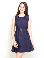 Tops and Tunics Navy Fit &amp; Flare Dress