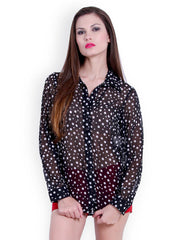 Trend 18 Women Black Printed Shirt