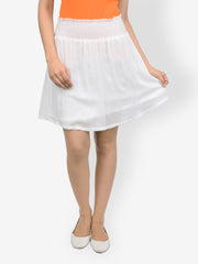 Tshirt Company Women White Skirt