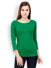 TshirtCompany Women Green Top