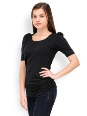 TshirtCompany Women Black Top
