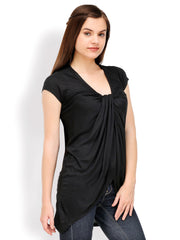 TshirtCompany Women Black Top