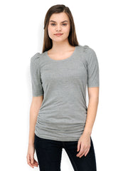 TshirtCompany Women Grey Top