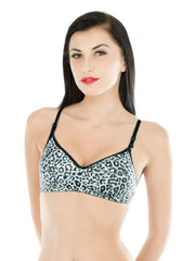 Tweens Black Leopard Print Bra TW1305BL36B