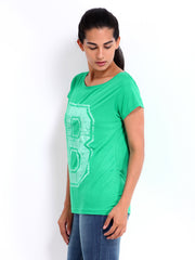 UCLA Women Green Printed T-shirt