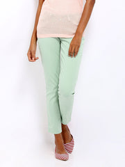 U.S Polo Assn. Women Light Green Skinny Fit Trousers