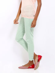 U.S Polo Assn. Women Light Green Skinny Fit Trousers