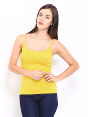 U.S. Polo Assn. Women Yellow Spaghetti Top