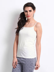 United Colors Of Benetton Women White Spaghetti Top