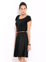 United Colors of Benetton Black A-line Dress