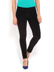 United Colors of Benetton Women Black Corduroy Treggings