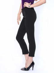 United Colors of Benetton Women Black Slim Fit Formal Trousers