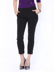 United Colors of Benetton Women Black Slim Fit Formal Trousers