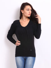 United Colors of Benetton Women Black Sweater