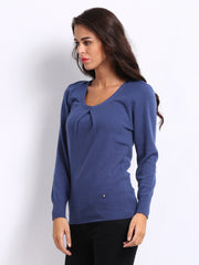 United Colors of Benetton Women Blue Sweater