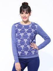 United Colors of Benetton Women Blue Sweatshirt