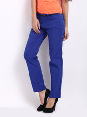 United Colors of Benetton Women Blue Casual Trousers