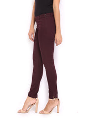 United Colors of Benetton Women Burgundy Treggings