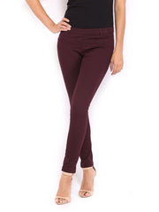 United Colors of Benetton Women Burgundy Treggings
