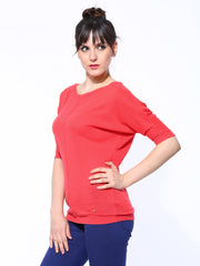 United Colors of Benetton Women Coral Red Top