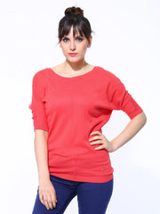 United Colors of Benetton Women Coral Red Top