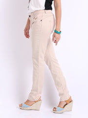 United Colors of Benetton Women Cream Coloured Slim Fit Jeans