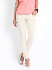United Colors of Benetton Women Cream Coloured Trousers