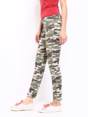 United Colors of Benetton Women Green Camouflage Print Jeggings
