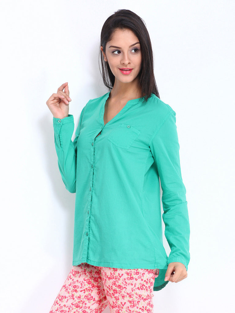 United Colors of Benetton Women Green Shirt
