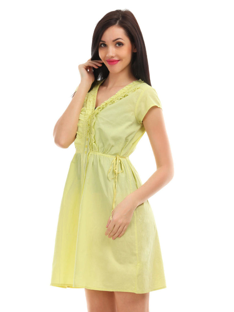 United Colors of Benetton Women Lemon Yellow Dress