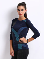 United Colors of Benetton Women Navy Sweater