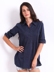 United Colors of Benetton Women Navy Shirt