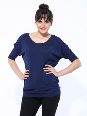 United Colors of Benetton Women Navy Top