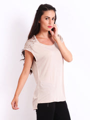 United Colors of Benetton Women Nude Coloured Top