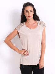 United Colors of Benetton Women Nude Coloured Top