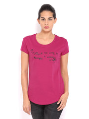 United Colors of Benetton Women Pink Printed T-shirt