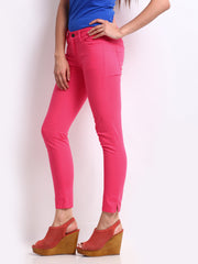 United Colors of Benetton Women Pink Slim Fit Trousers