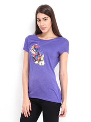 United Colors of Benetton Women Purple Printed Top