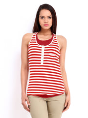 United Colors of Benetton Women Red &amp; White Tops