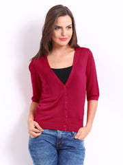 United Colors of Benetton Women Red Cardigan